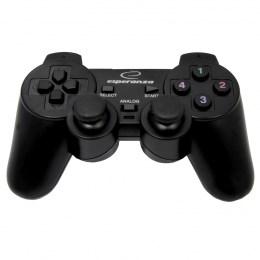 Gamepad til PC - Esperanza EG106 med vibration, USB 2.0, sort billede