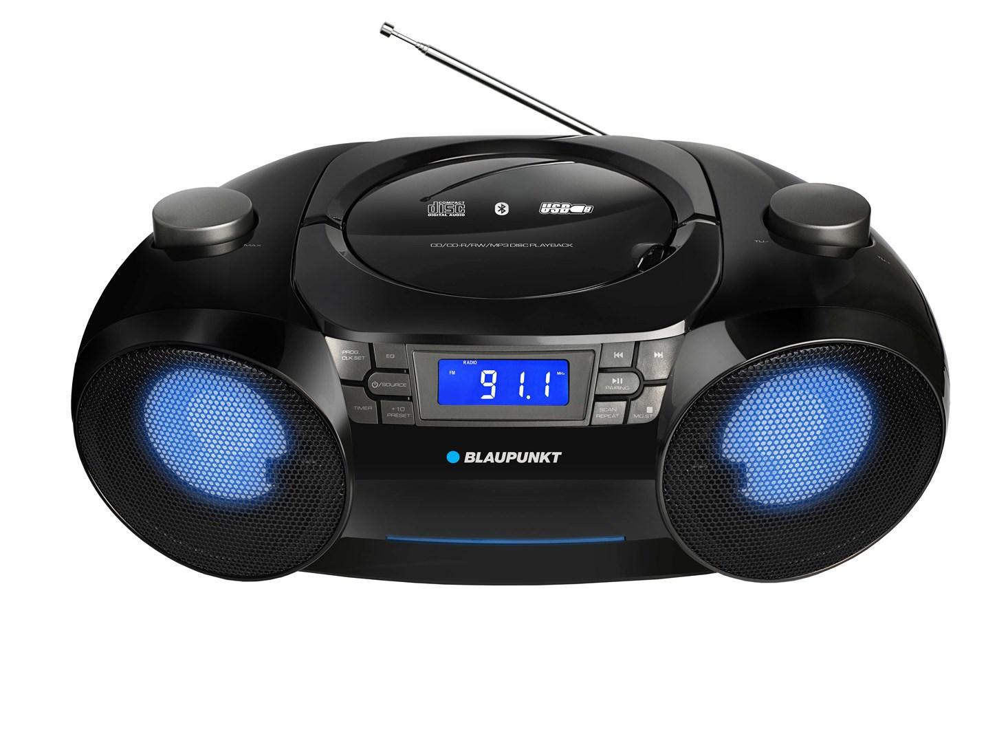 Radio med CD og Bluetooth - Blaupunkt BB31LED, 6 W, sort/grå billede