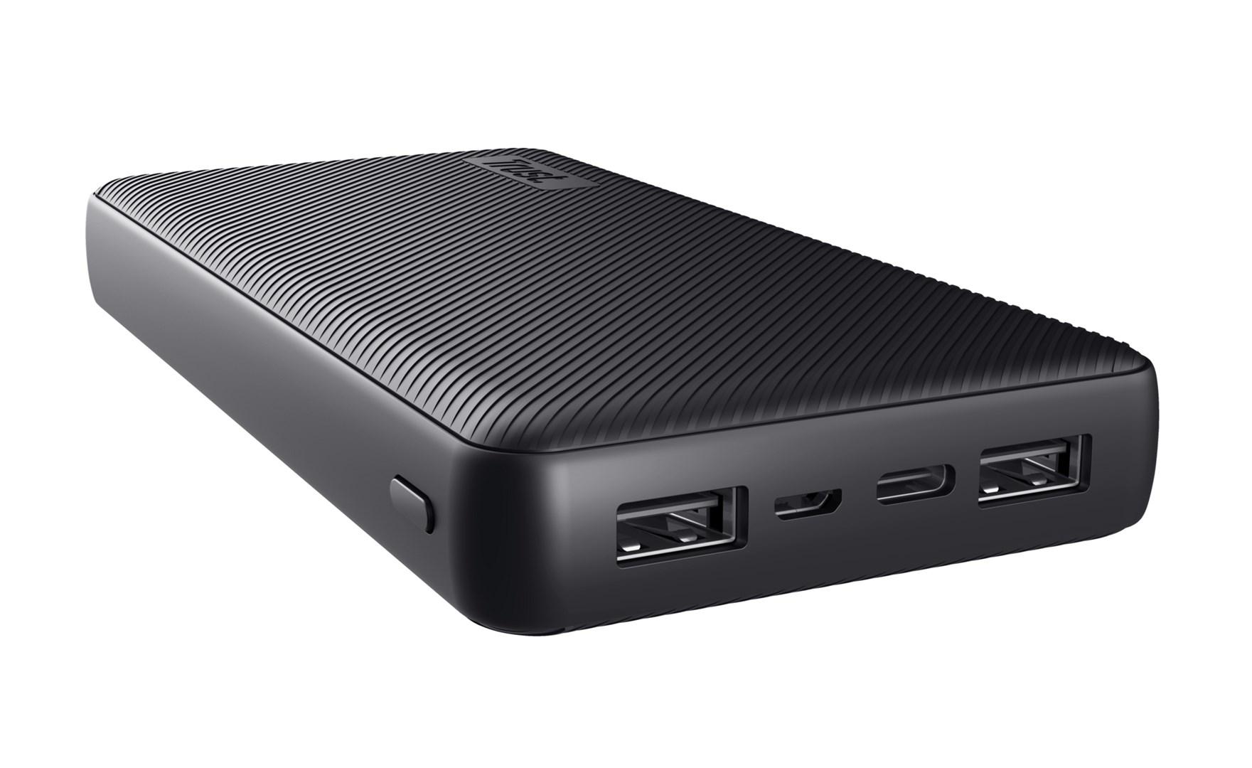 Powerbank Trust Primo 20.000 mAh - sort billede