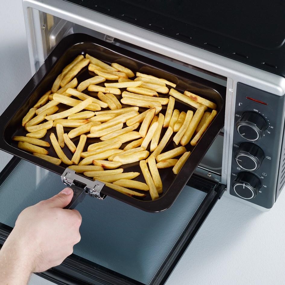 Miniovn SEVERIN 30 l – sort/rustfrit stål med grill og varmluft