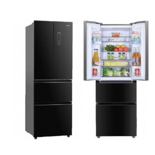 Køleskab med fryser French Door 351 l – Sam Cook, sort glas, energiklasse E