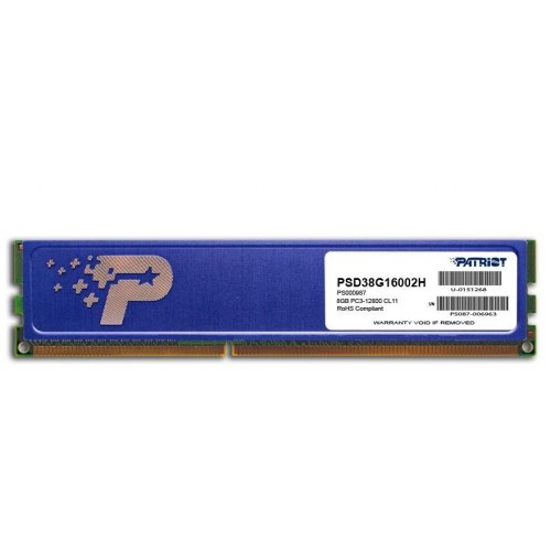 DDR3 RAM Patriot Memory 8 GB 1600 MHz (PC3-12800) 240-pin DIMM