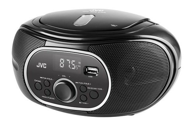 Radio med CD-afspiller - JVC RD-E221B boombox, sort
