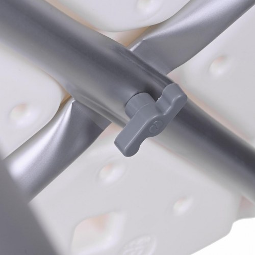 Brusestol med rygløs sæde – ActionMed, højdejusterbar, grå/hvid