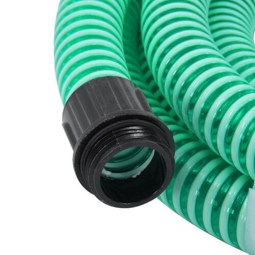 Sugeslange med messingkoblinger 1,1" 3 m PVC grøn