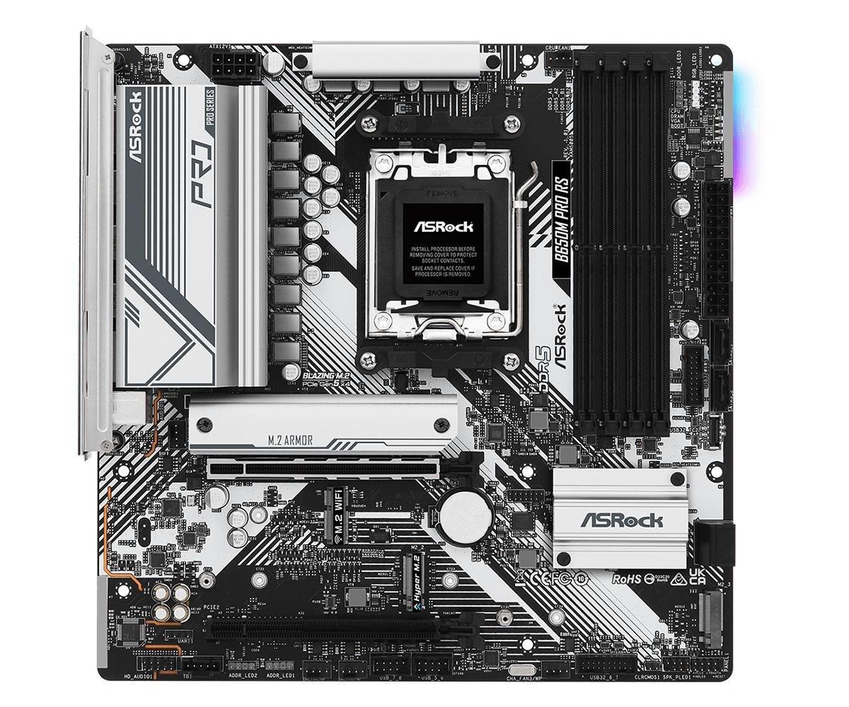 Bundkort Asrock B650M Pro RS - AMD B650, Socket AM5, micro ATX