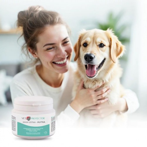 Tandpleje pulver til hund og kat - JM Sante Vet Protector 60 g
