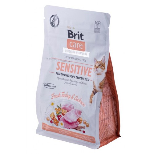 Kattemad tørfoder Brit Care Grain-Free Sensitive Kalkun & Laks 400 g