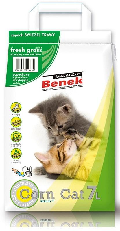 Certech Super Benek Corn Cat Fresh Grass - Klumpende majsstrøelse 7 l