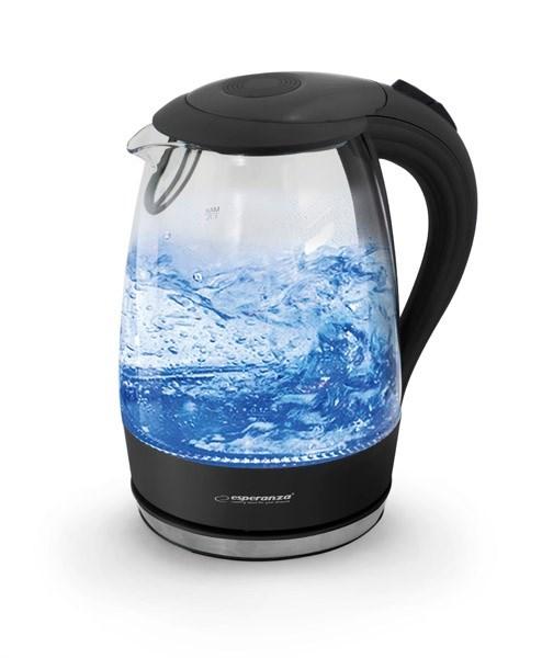 Elkedel - Esperanza EKK011K 1,7 l, sort/transparent, 2.200 W billede