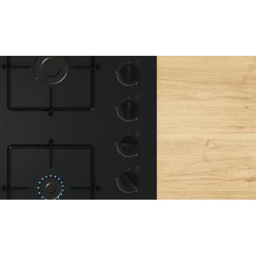 Gas kogeplade Bosch POH6B6K30, 60 cm, sort glas