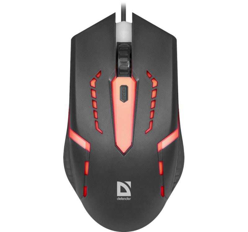 Gaming mus Defender Flash MB-600L, optisk, LED, 1200 DPI, USB