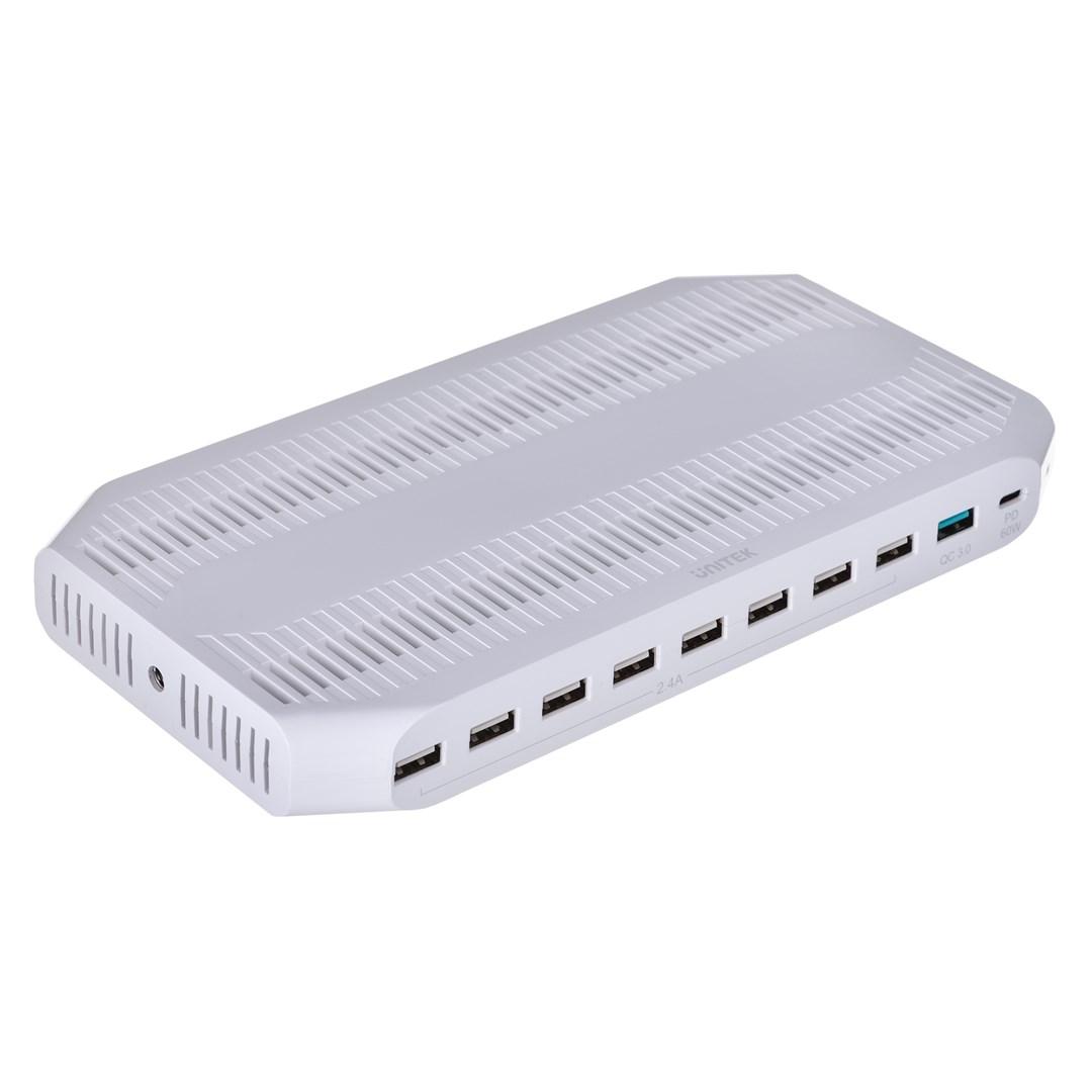 Opladerstation UNITEK Y-2190 - 10 porte, 160 W billede
