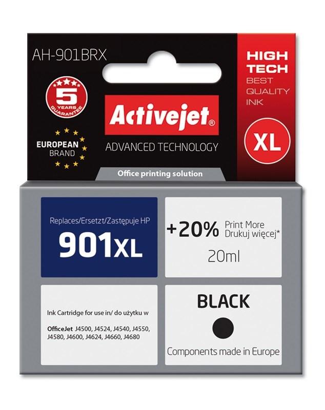 Blækpatron til HP 901XL – Activejet Premium, sort, 20 ml (kompatibel)