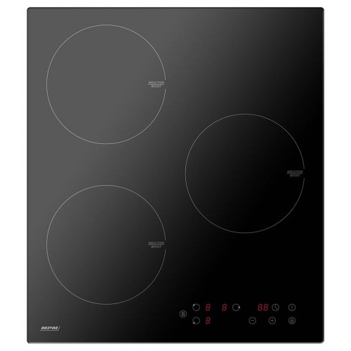 Induktionskogeplade MPM 45 cm - 3 zoner, touch, timer