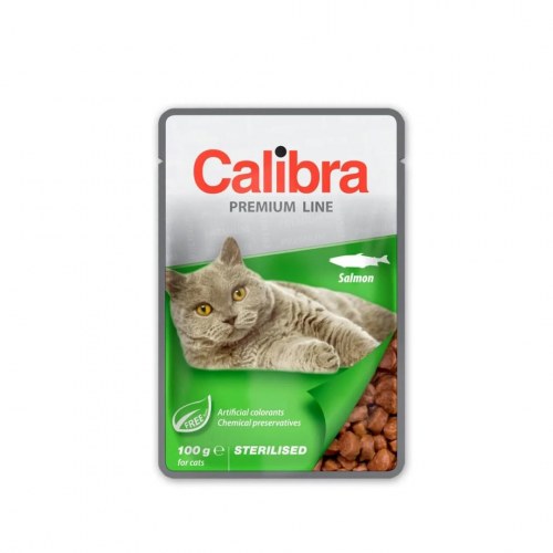Vådfoder til kat – Calibra Premium Sterilised Laks 100 g