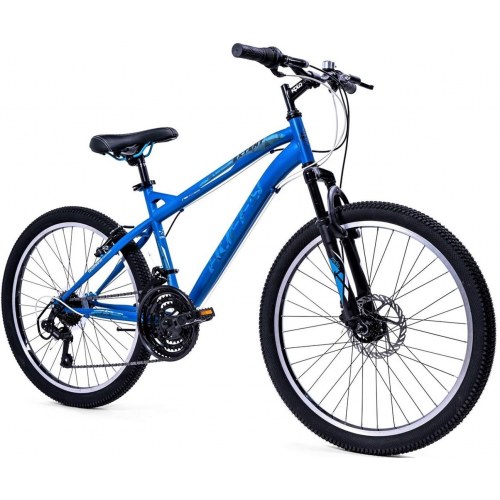 Mountainbike Huffy Extent 24" - blå, til børn 8-11 år