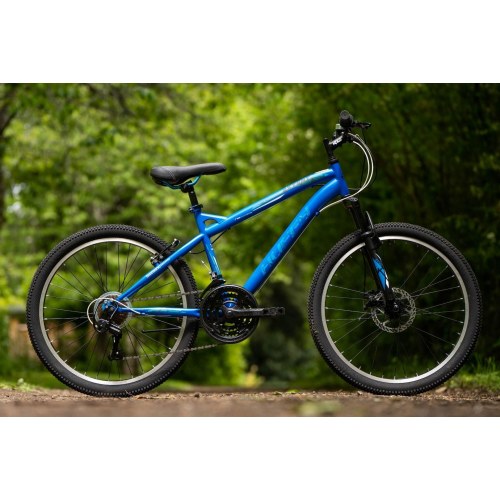 Mountainbike Huffy Extent 24" - blå, til børn 8-11 år