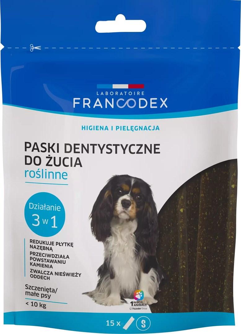 Hundedentalgodbidder små hunde – FRANCODEX Dental Strips S, 15 stk