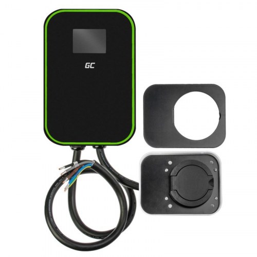 Ladestander til elbil Green Cell Wallbox 22 kW med stik og RFID