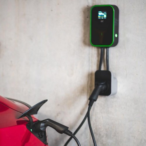 Ladestander til elbil Green Cell Wallbox 22 kW med stik og RFID