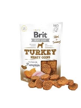 Hundegodbidder Brit Jerky - Kalkun Meaty Coins, hvalp 80 g