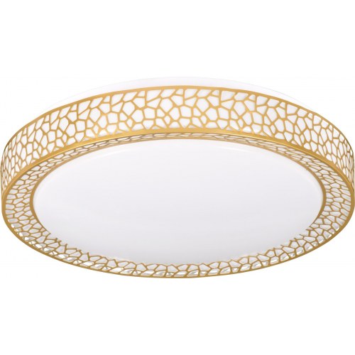 Loftplafond LED Activejet BONI 23 W – hvid/guld, rund