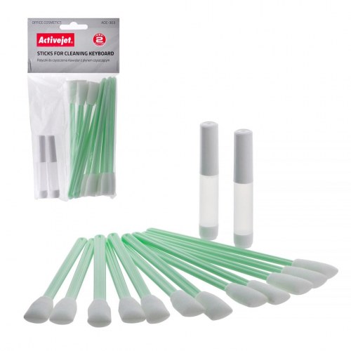 Rensepinde til tastatur – Activejet AOC-303, 12 stk. med væske