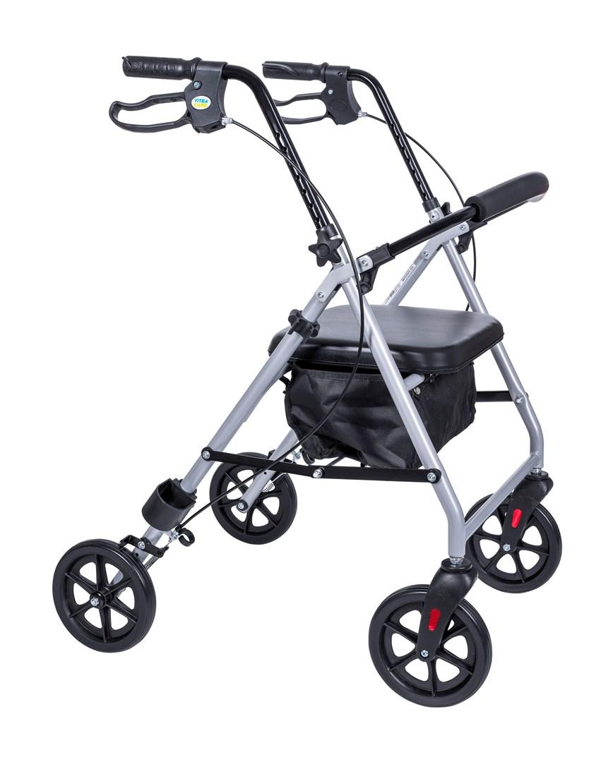 Rollator i aluminium med 4 hjul – MDH
