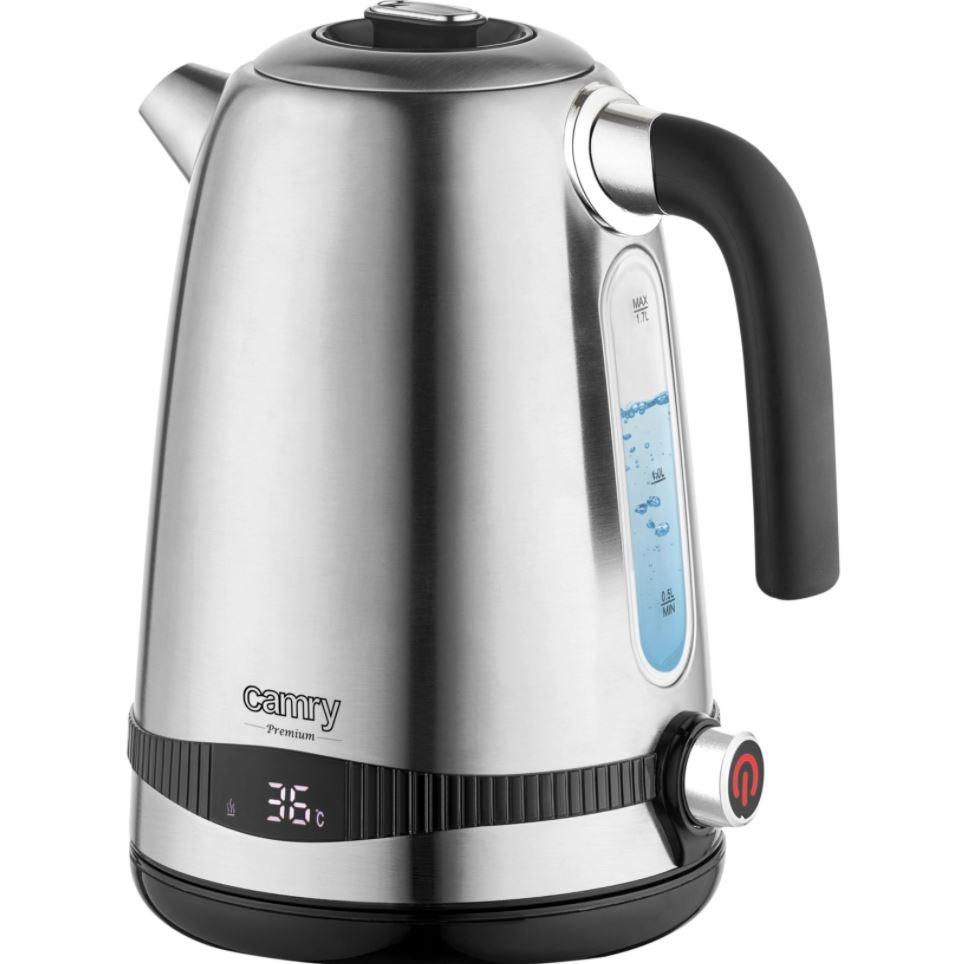 Elkedel Camry CR 1291 - 1,7 l, rustfrit stål, 2.200 W billede