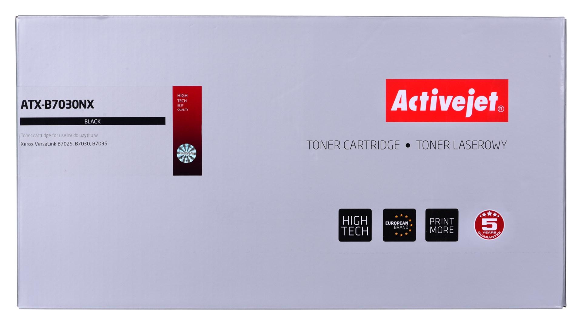 Toner til laserprinter – Activejet ATX-B7030NX, sort, kompatibel med Xerox 106R03396 (Supreme), 30.000 sider