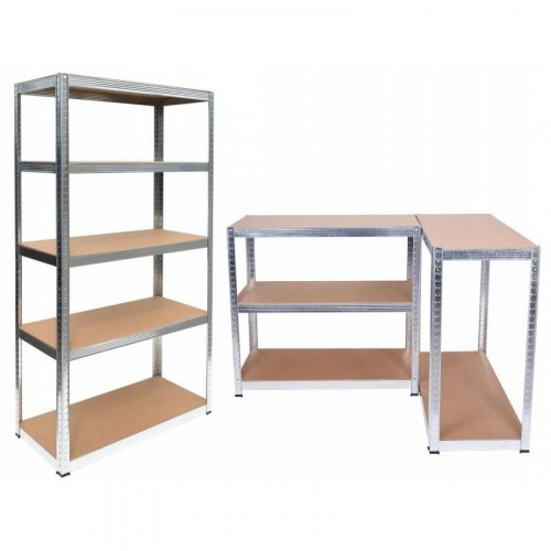 Reol til opbevaring – Topeshop G9030, galvaniseret stål og MDF, 180×90×30 cm, 5 hylder