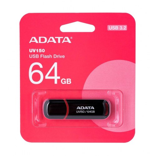 USB stik 64 GB ADATA UV150 – USB 3.2 Gen 1, sort