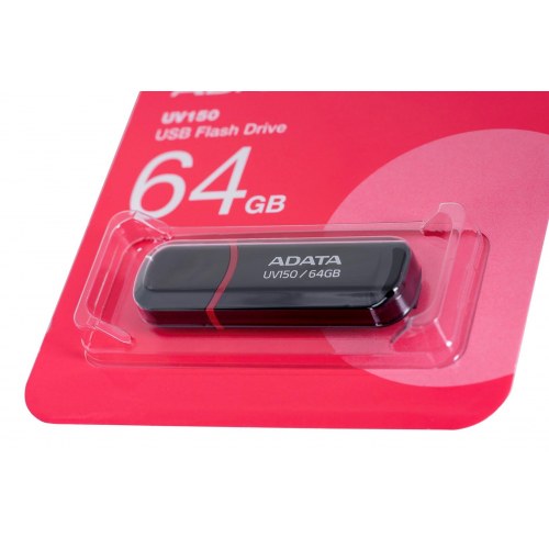 USB stik 64 GB ADATA UV150 – USB 3.2 Gen 1, sort