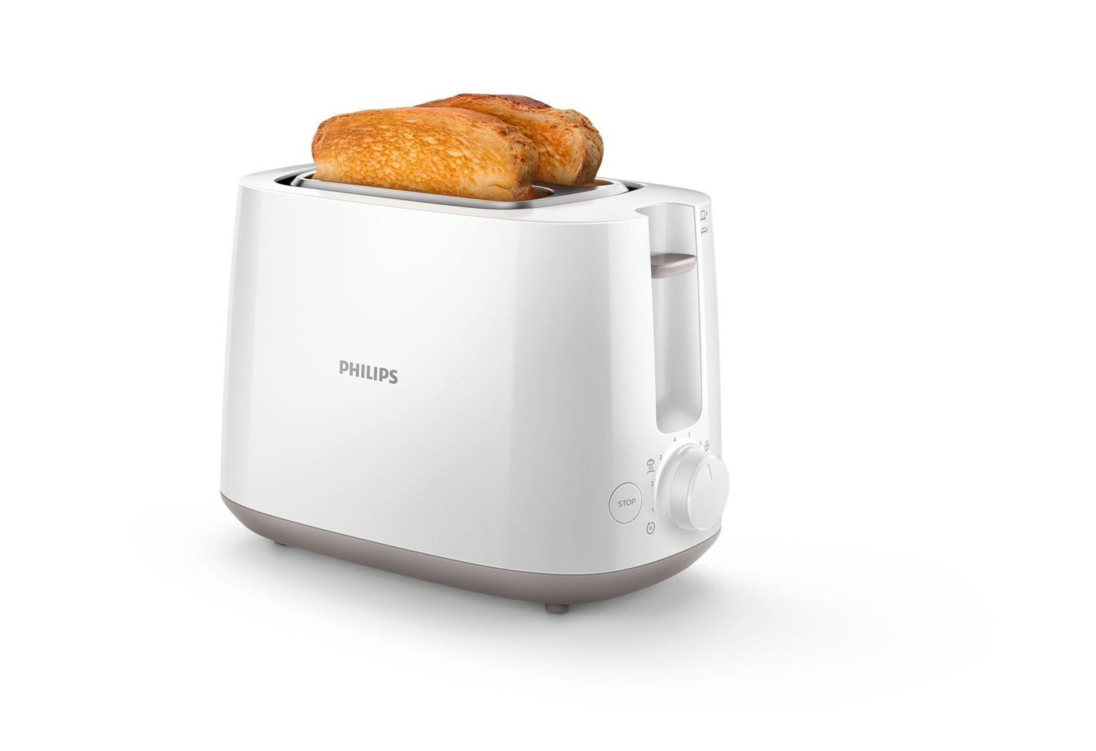 Brødrister Philips Daily Collection HD2581/00 – hvid, 2 skiver