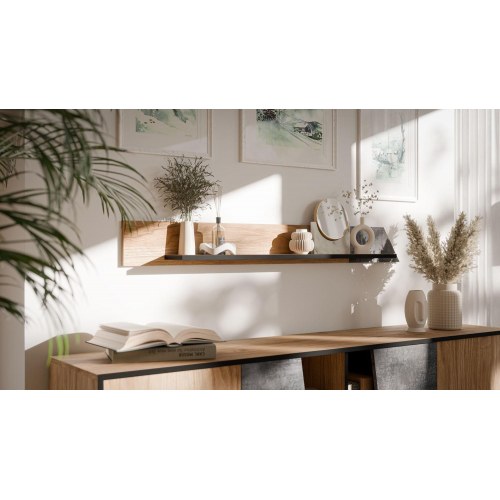 Væghylde Cama MEBLE OVO 130×20×H15 cm – eg/beton