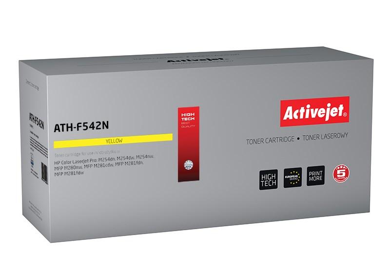 Toner til laserprinter Activejet ATH-F542N – gul, kompatibel med HP 203A/CF542A og Canon CRG 054, 1.300 sider