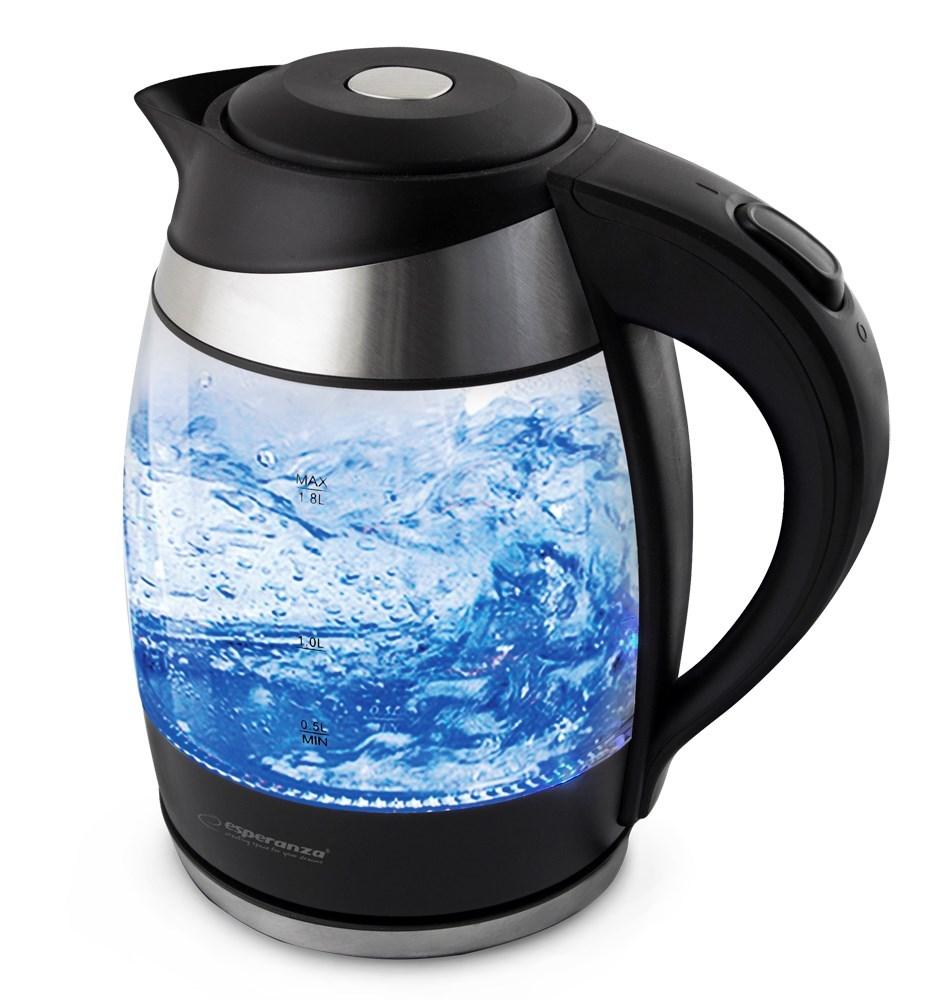 Elkedel - Esperanza EKK009, 1,8 l, 2.200 W, glas billede
