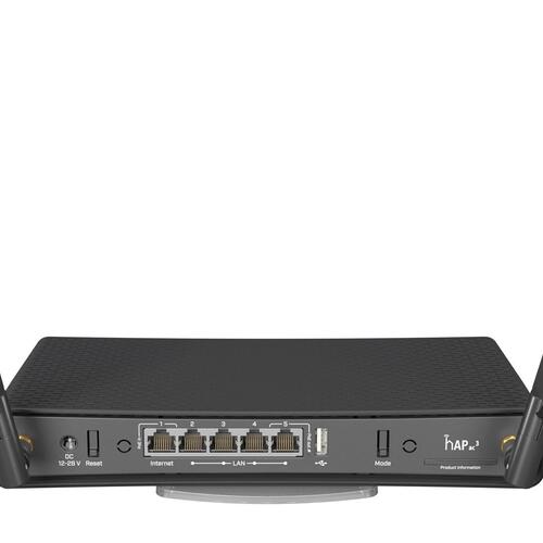 Trådløs router MikroTik hAP ac³ – Gigabit, dual-band, sort
