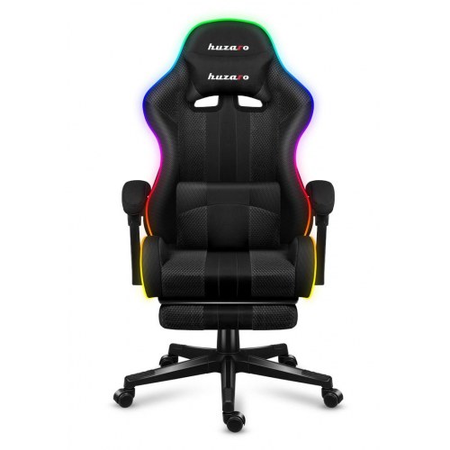 Gamerstol Huzaro Force 4.7 RGB Mesh – ergonomisk med fodstøtte