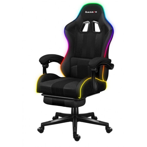 Gamerstol Huzaro Force 4.7 RGB Mesh – ergonomisk med fodstøtte