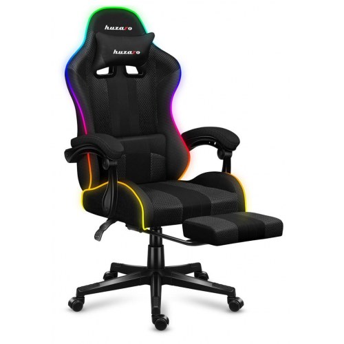 Gamerstol Huzaro Force 4.7 RGB Mesh – ergonomisk med fodstøtte