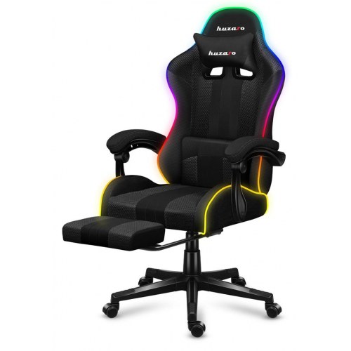 Gamerstol Huzaro Force 4.7 RGB Mesh – ergonomisk med fodstøtte