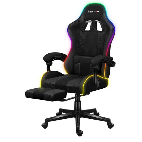 Gamerstol Huzaro Force 4.7 RGB Mesh – ergonomisk med fodstøtte
