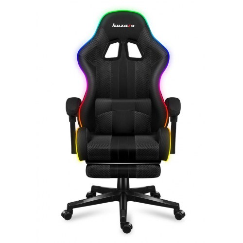 Gamerstol Huzaro Force 4.7 RGB Mesh – ergonomisk med fodstøtte