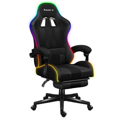 Gamerstol Huzaro Force 4.7 RGB Mesh – ergonomisk med fodstøtte