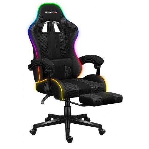 Gamerstol Huzaro Force 4.7 RGB Mesh – ergonomisk med fodstøtte