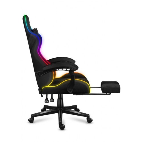 Gamerstol Huzaro Force 4.7 RGB Mesh – ergonomisk med fodstøtte