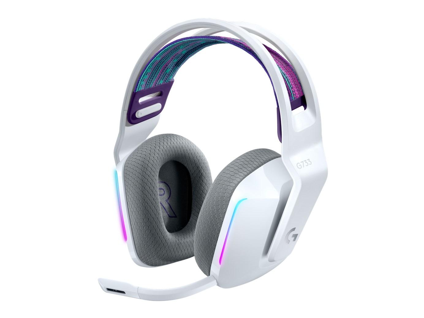 Gaming headset Logitech G G733 trådløst – hvid