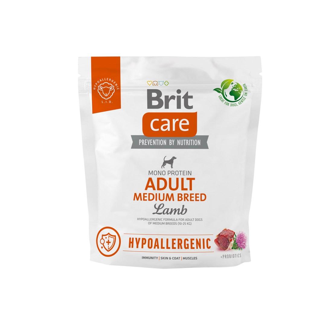 Hundefoder Brit Care Hypoallergenic Adult Medium Breed Lamb, tørfoder – 1 kg
